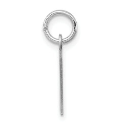 Sophia Jewelers Sterling Silver Rhodium-Plated Initial M Charm Elegant Design