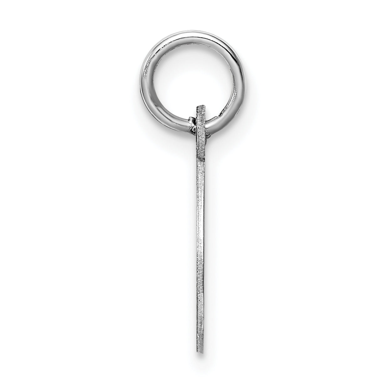 Sophia Jewelers Sterling Silver Initial O Charm Elegant Rhodium-Plated Design
