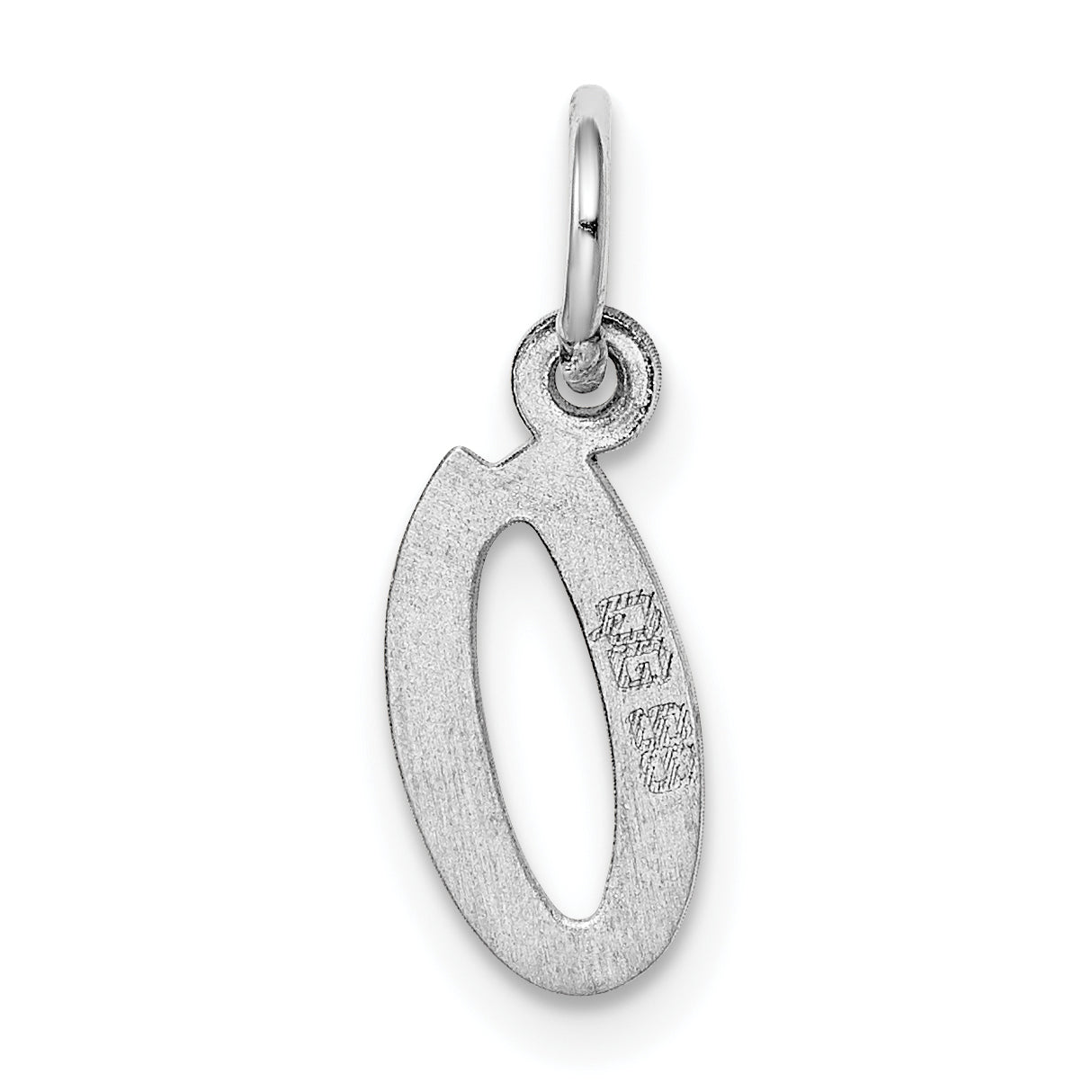 Sophia Jewelers Sterling Silver Initial O Charm Elegant Rhodium-Plated Design