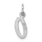 Sophia Jewelers Sterling Silver Initial O Charm Elegant Rhodium-Plated Design