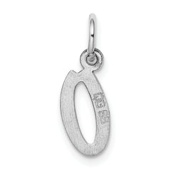 Sophia Jewelers Sterling Silver Initial O Charm Elegant Rhodium-Plated Design
