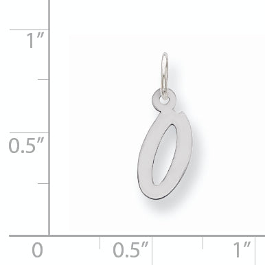 Sophia Jewelers Sterling Silver Initial O Charm Elegant Rhodium-Plated Design