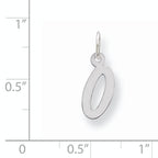Sophia Jewelers Sterling Silver Initial O Charm Elegant Rhodium-Plated Design