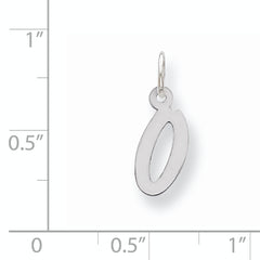 Sophia Jewelers Sterling Silver Initial O Charm Elegant Rhodium-Plated Design