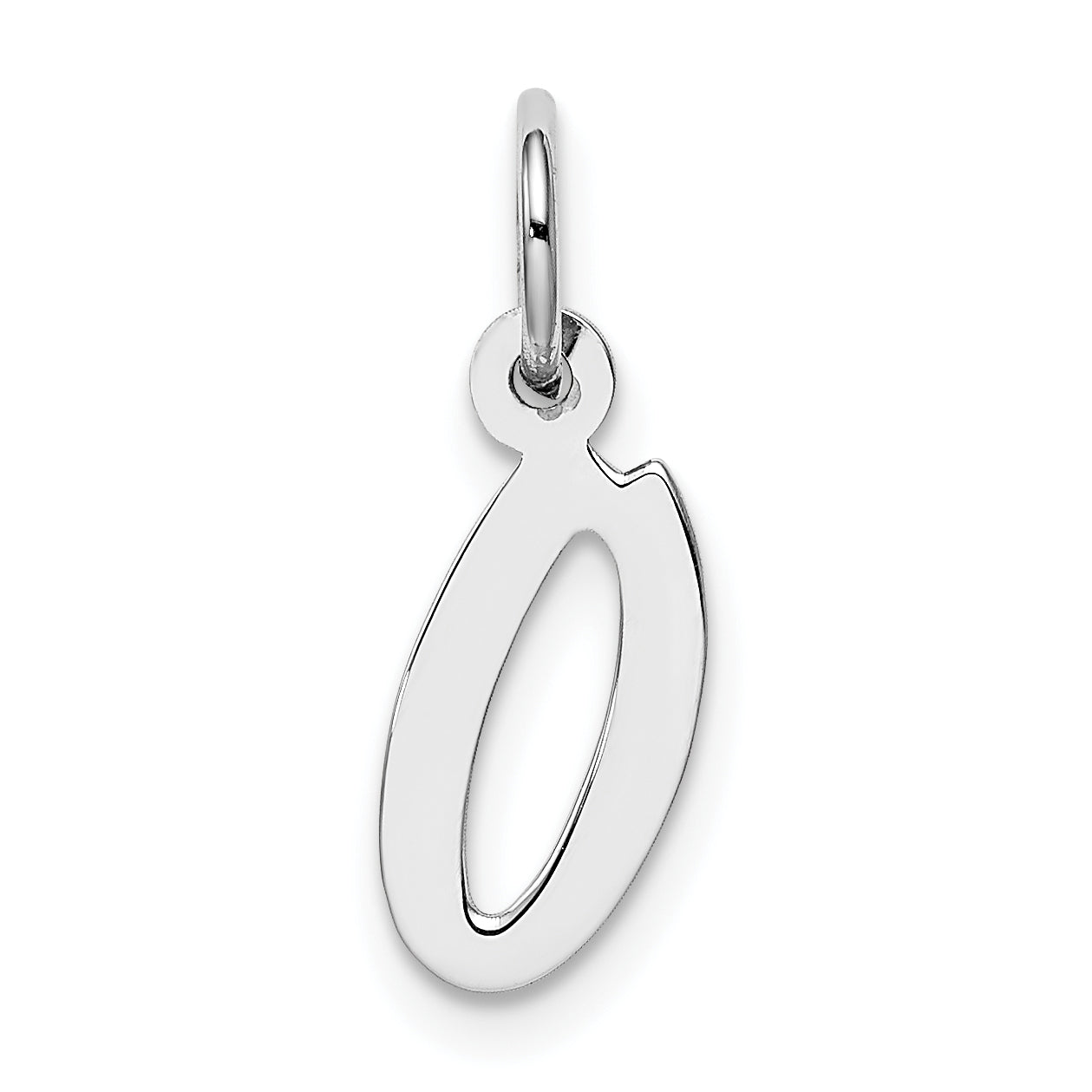 Sterling Silver Rhodium-plated Letter O Initial Charm Main image
