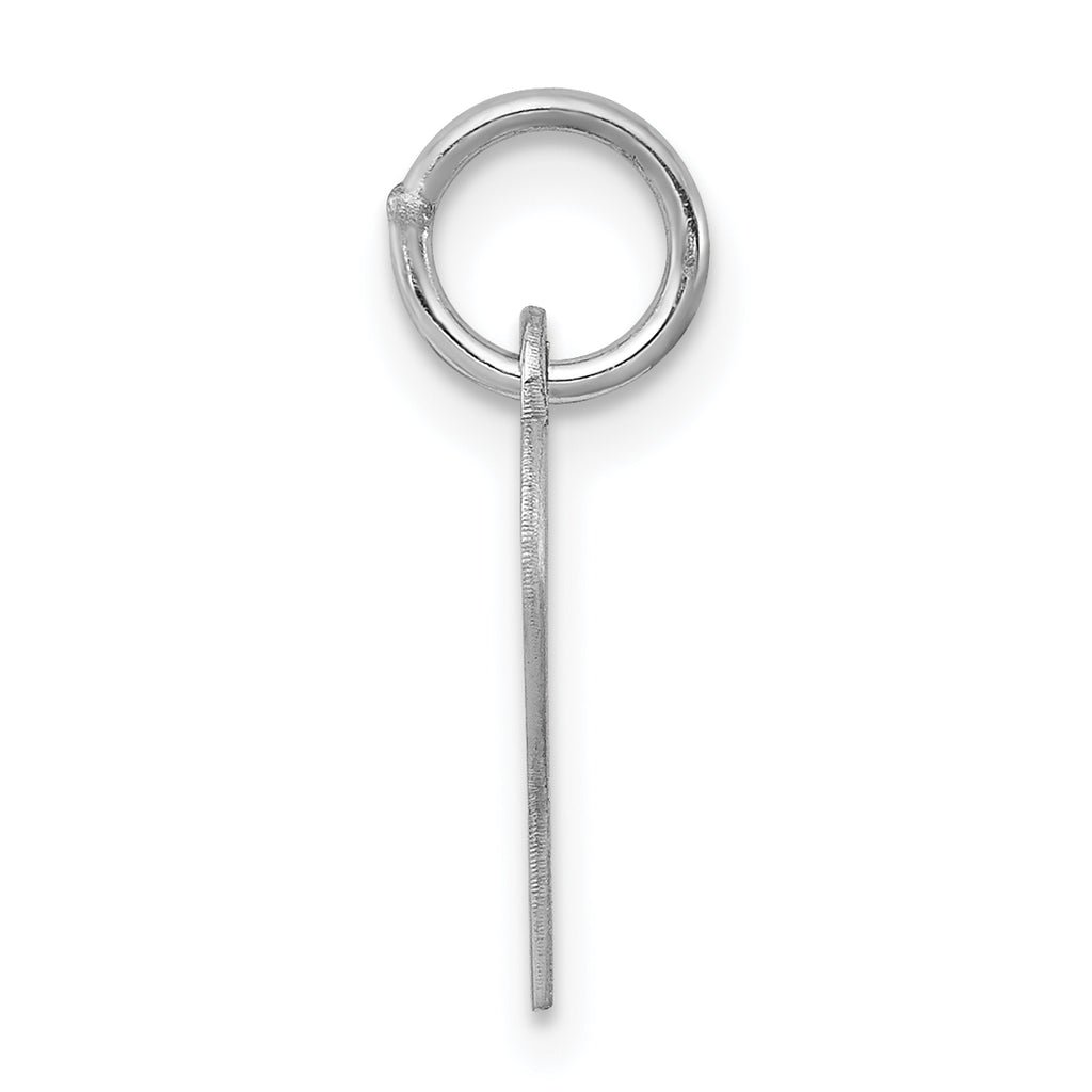 Sterling Silver Rhodium-Plated Letter P Charm Elegant 925 Jewelry