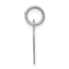 Sterling Silver Rhodium-Plated Letter P Charm Elegant 925 Jewelry