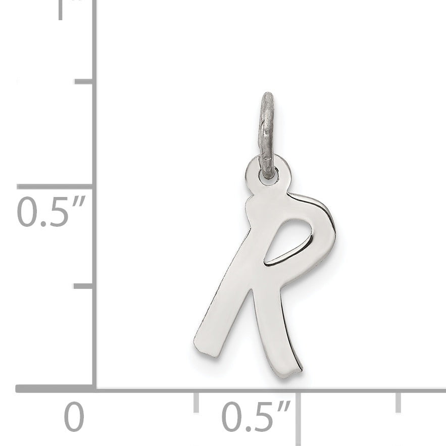Sophia Jewelers Rhodium-Plated Sterling Silver Initial R Charm Pendant