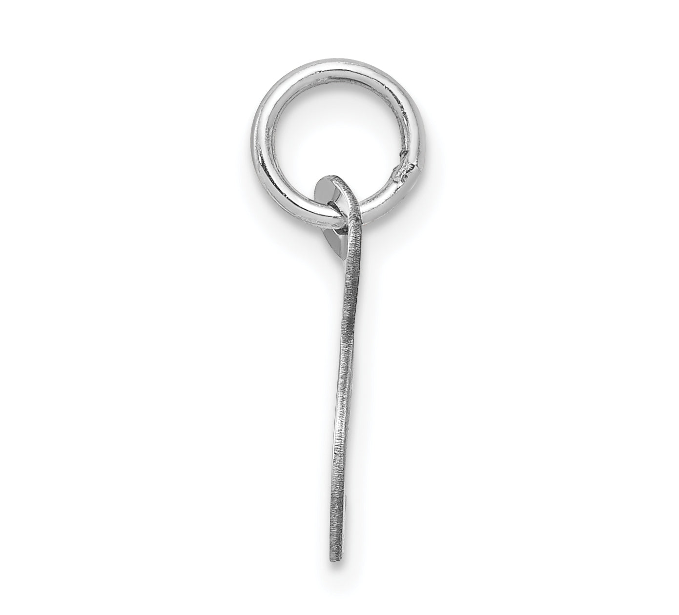 Sterling Silver 925 Rhodium-Plated Initial S Charm for Elegant Style
