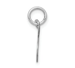 Sterling Silver 925 Rhodium-Plated Initial S Charm for Elegant Style