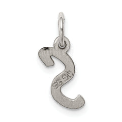Sterling Silver 925 Rhodium-Plated Initial S Charm for Elegant Style