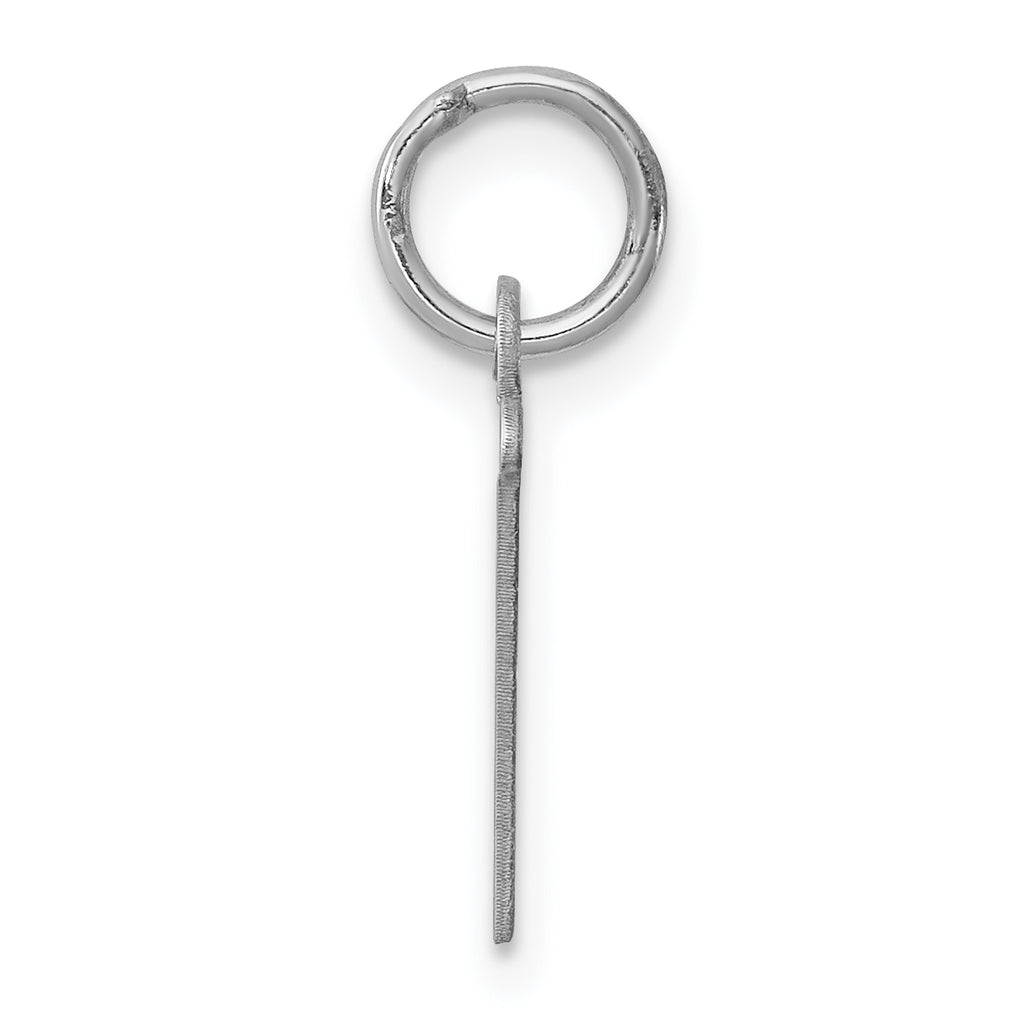 Sterling Silver 925 Initial T Charm with Rhodium Plating Elegant and Durable