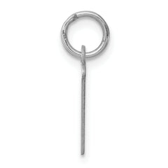Sterling Silver 925 Initial T Charm with Rhodium Plating Elegant and Durable