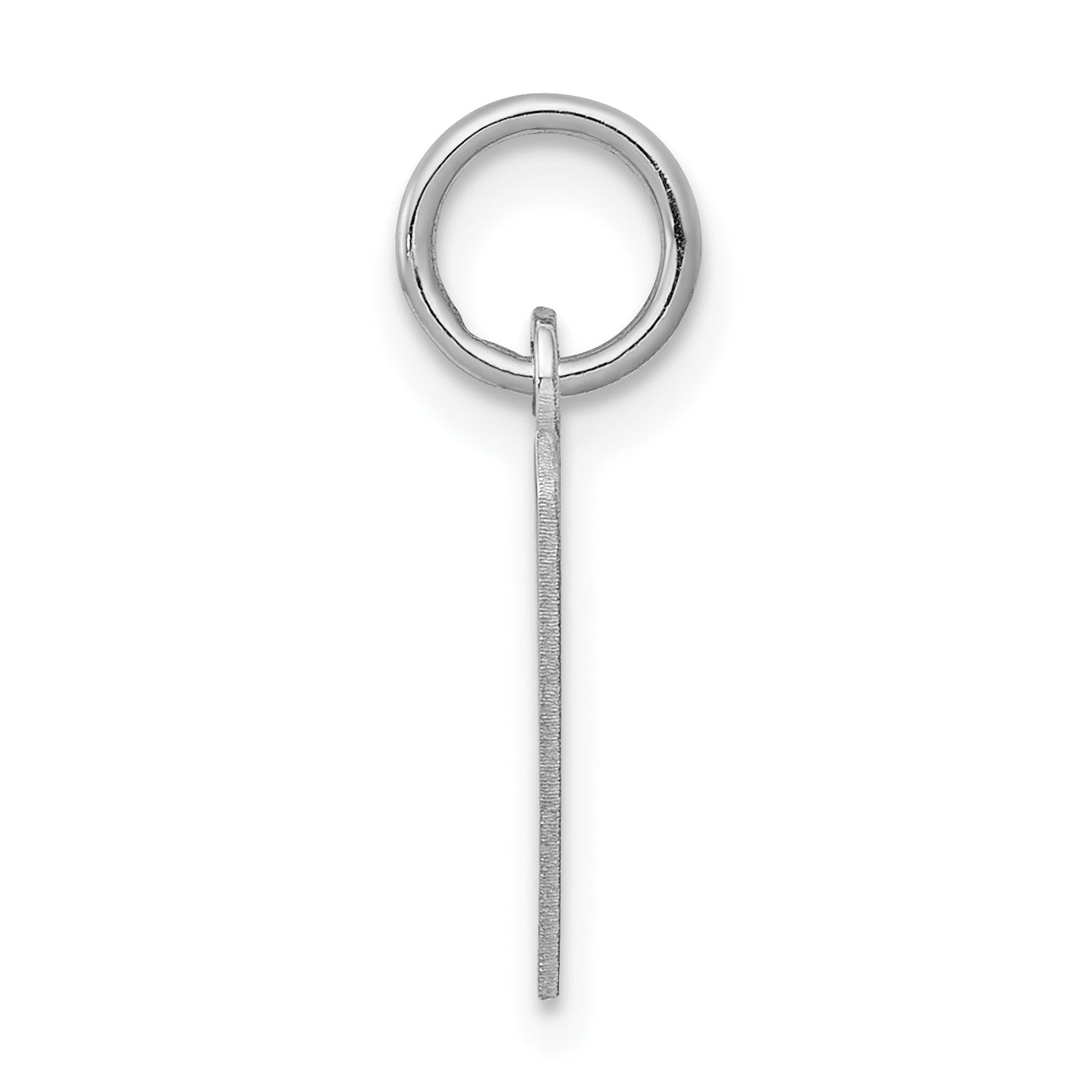 Sterling Silver 925 Rhodium-Plated Initial V Charm Elegant Pendant Secondary image