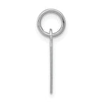 Sterling Silver 925 Rhodium-Plated Initial V Charm Elegant Pendant