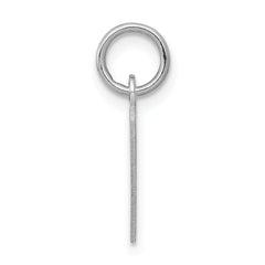 Sterling Silver 925 Rhodium-Plated Initial V Charm Elegant Pendant