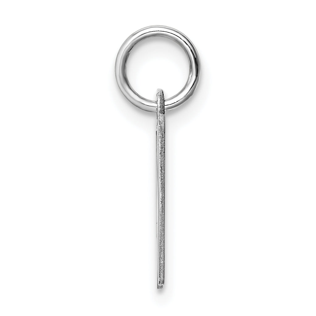 Sterling Silver Rhodium-Plated Initial W Charm 925 Elegance