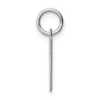 Sterling Silver Rhodium-Plated Initial W Charm 925 Elegance