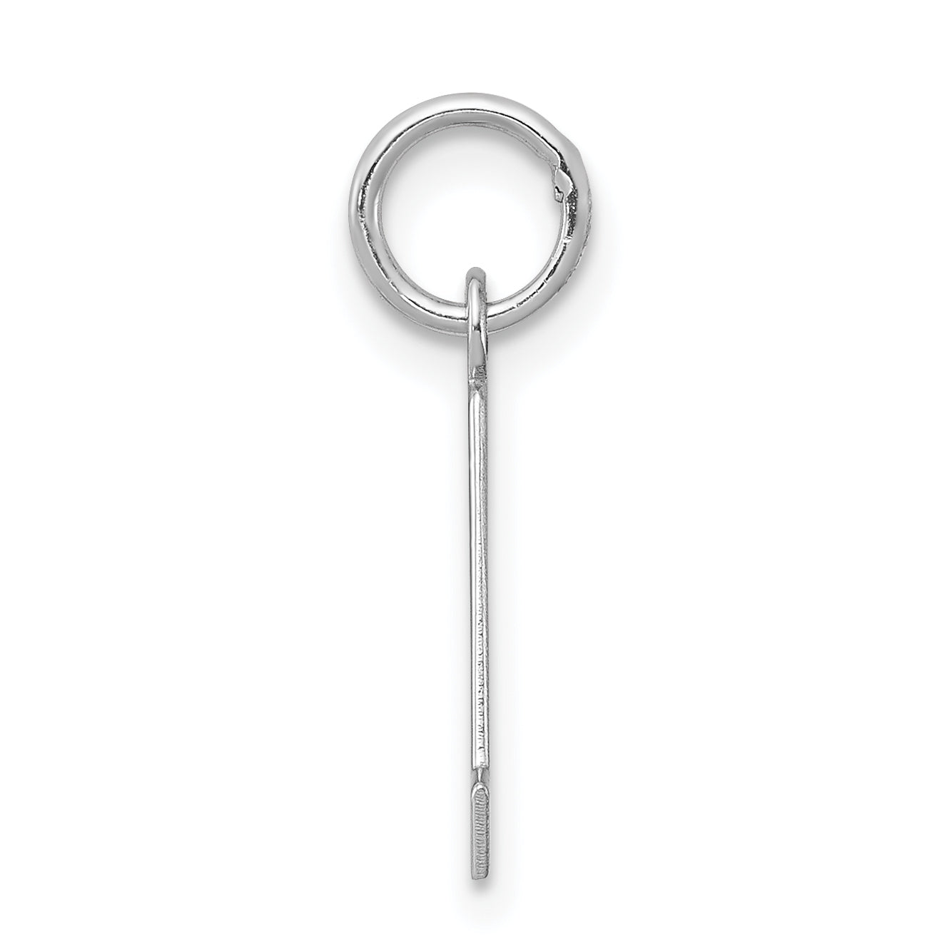 Sterling Silver Rhodium-Plated A Initial Charm by Sophia Jewelers