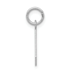 Sterling Silver Rhodium-Plated A Initial Charm by Sophia Jewelers