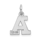 Sterling Silver Rhodium-Plated A Initial Charm by Sophia Jewelers