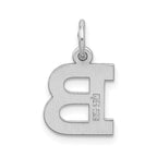 Sophia Jewelers Sterling Silver B Initial Charm Rhodium-Plated Elegant Pendant