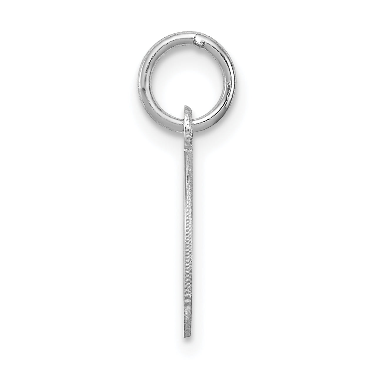 Sterling Silver Rhodium Block Letter D Charm Elegant Small Pendant Secondary image
