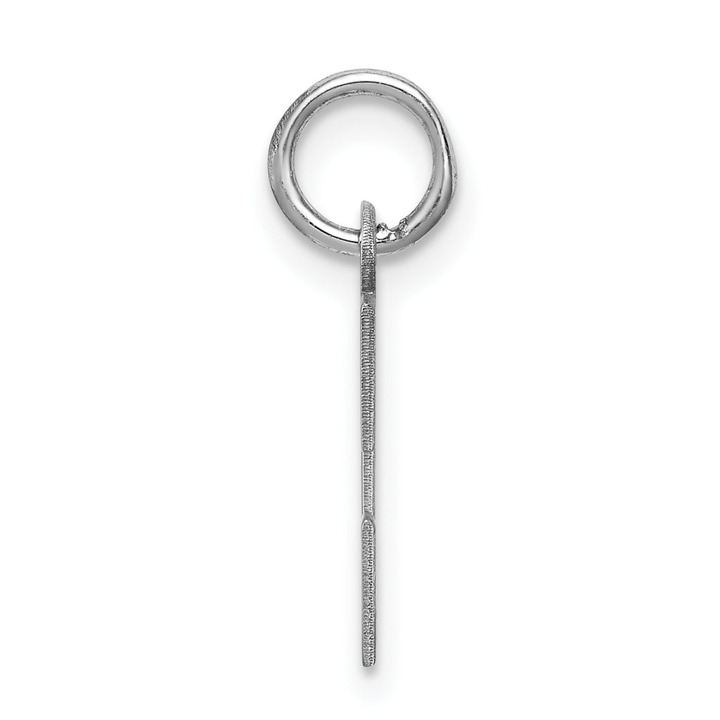 Sterling Silver 925 Initial E Charm with Rhodium Plating Elegant Design
