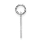 Sterling Silver 925 Initial E Charm with Rhodium Plating Elegant Design