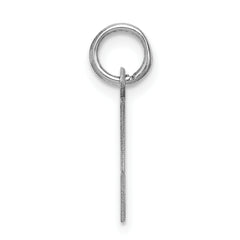 Sterling Silver 925 Initial E Charm with Rhodium Plating Elegant Design