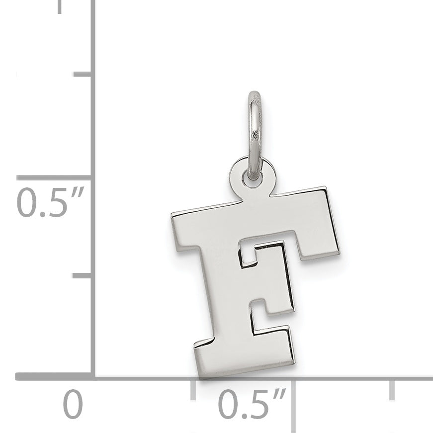 Sophia Jewelers Sterling Silver Rhodium-Plated Initial F Charm
