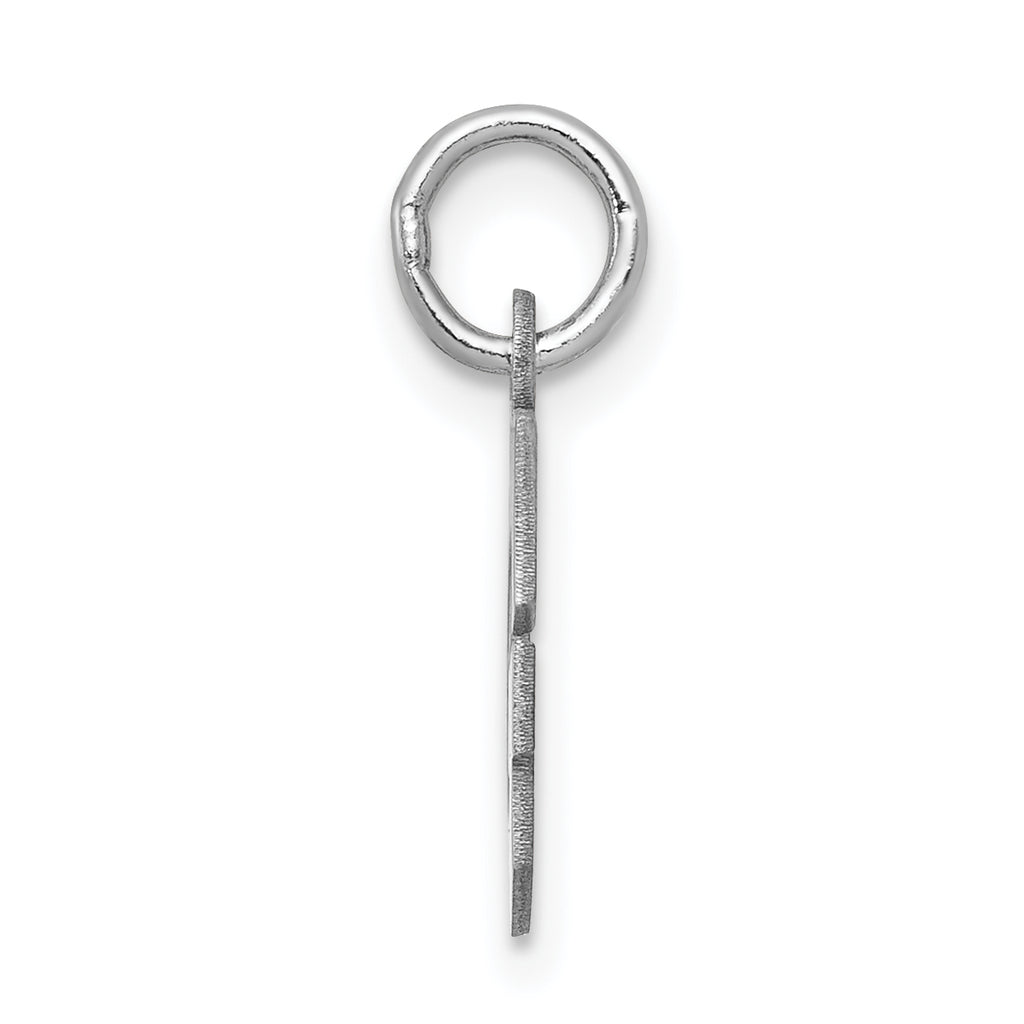 Sterling Silver G Initial Charm Rhodium-Plated Elegant Design