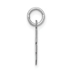 Sterling Silver G Initial Charm Rhodium-Plated Elegant Design