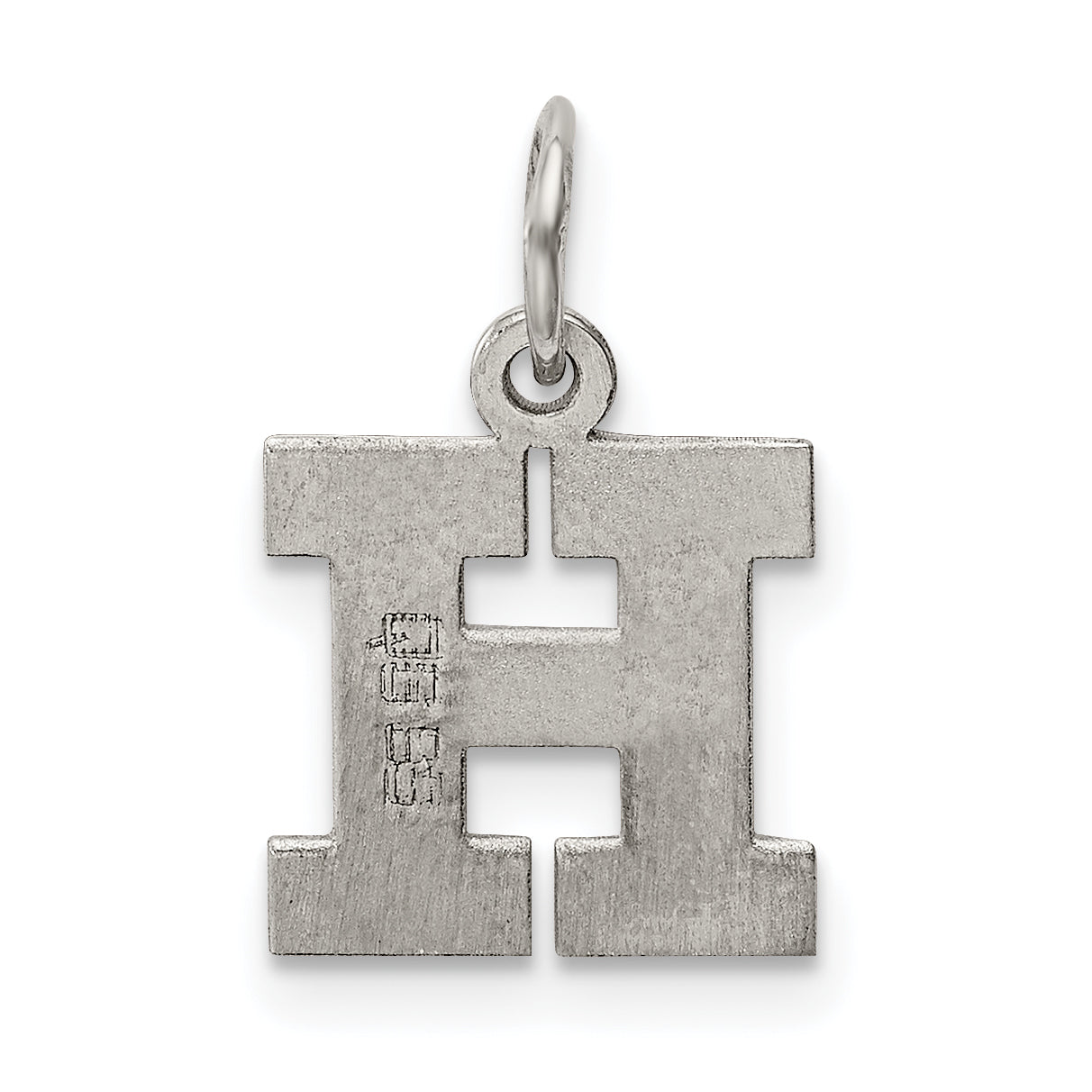 Sophia Jewelers Sterling Silver Initial H Rhodium-Plated Charm