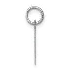 Sterling Silver 925 Initial I Charm with Rhodium Plating Elegant Small Pendant