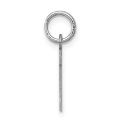 Sterling Silver 925 Initial I Charm with Rhodium Plating Elegant Small Pendant