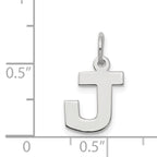 Sophia Jewelers Sterling Silver 'J' Charm with Rhodium Elegance
