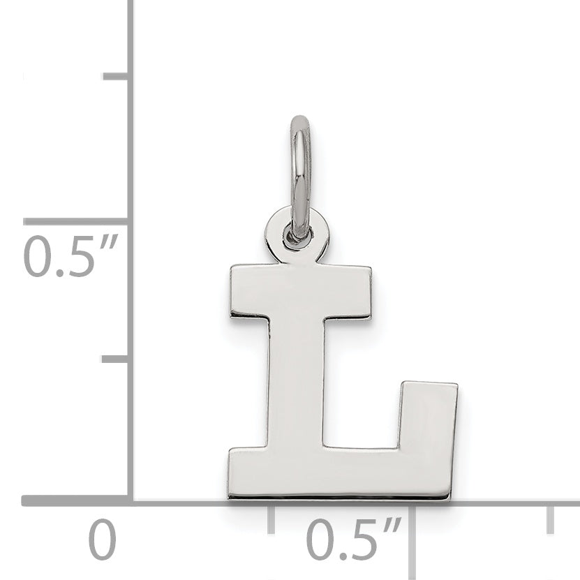 Sophia Jewelers Sterling Silver Initial L Charm with Rhodium Elegance