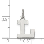 Sophia Jewelers Sterling Silver Initial L Charm with Rhodium Elegance