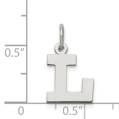Sophia Jewelers Sterling Silver Initial L Charm with Rhodium Elegance
