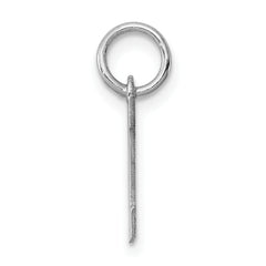 Sterling Silver 925 Initial M Charm with Rhodium Plating Elegance