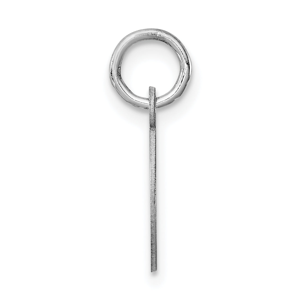 Sophia Jewelers Sterling Silver O Initial Charm in Elegant Rhodium Plating
