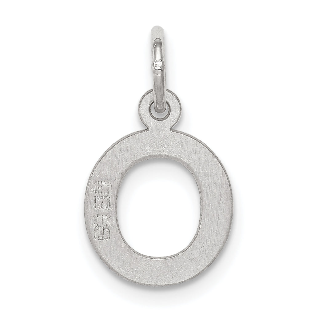 Sophia Jewelers Sterling Silver O Initial Charm in Elegant Rhodium Plating