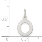 Sophia Jewelers Sterling Silver O Initial Charm in Elegant Rhodium Plating