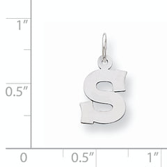 Sophia Jewelers Sterling Silver Rhodium-Plated Initial S Charm