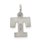 Sterling Silver Rhodium-Plated T Initial Charm  Elegant and Modern Design