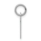 Sophia Jewelers Sterling Silver Block V Charm with Rhodium Plating