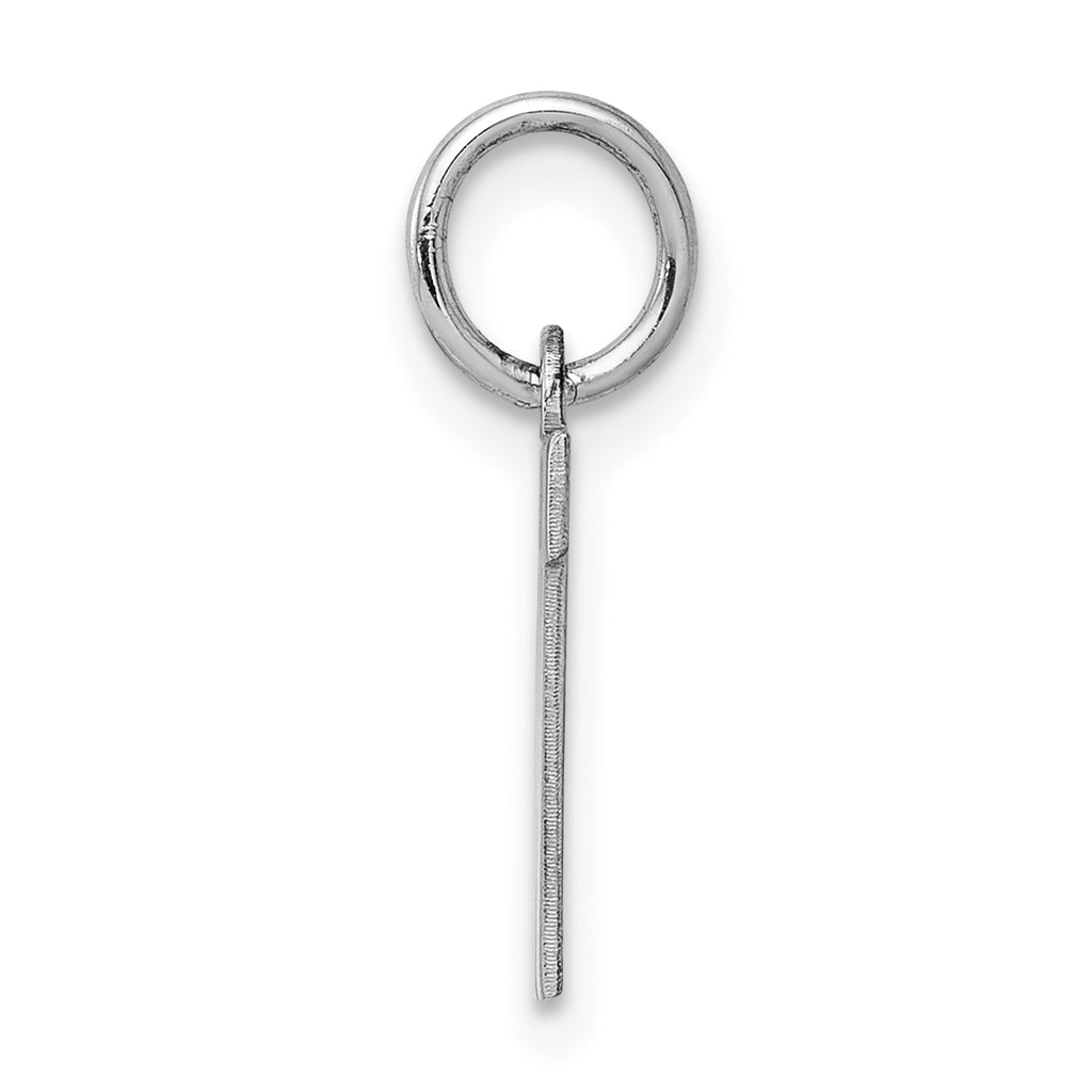 Rhodium-Plated Sterling Silver W Initial Charm by Sophia Jewelers