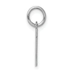 Rhodium-Plated Sterling Silver W Initial Charm by Sophia Jewelers