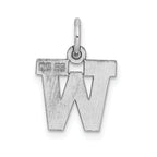 Rhodium-Plated Sterling Silver W Initial Charm by Sophia Jewelers